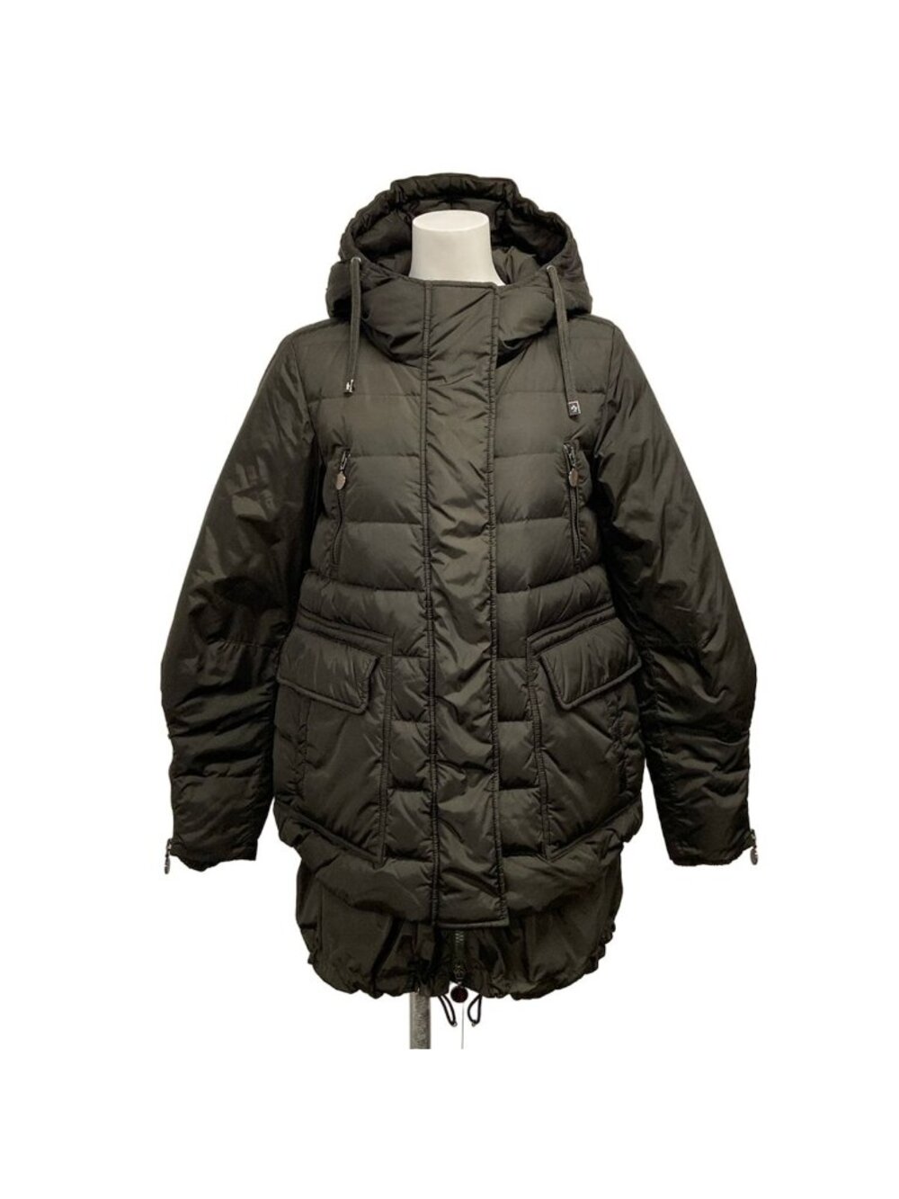 Moncler Down Jacket XS Lynxette Khaki Long Sleeve Zip Up Winter